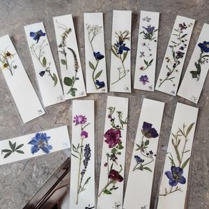 Laminated Real Flower Bookmarks